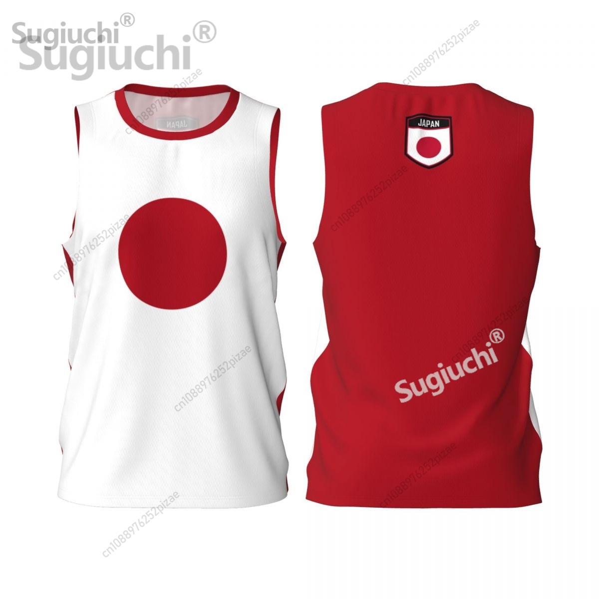 3D Printing Name - Kaos Olahraga Bendera Jepang 3D Nomor