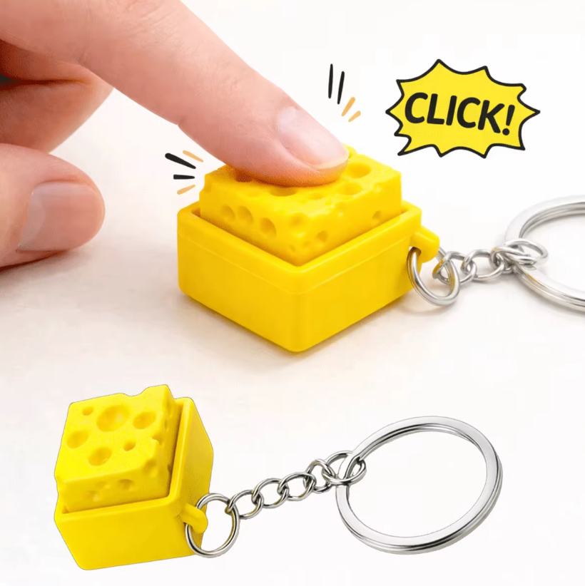 3D Printing Objects - Gantungan Kunci Mini Keyboard Keju 3D