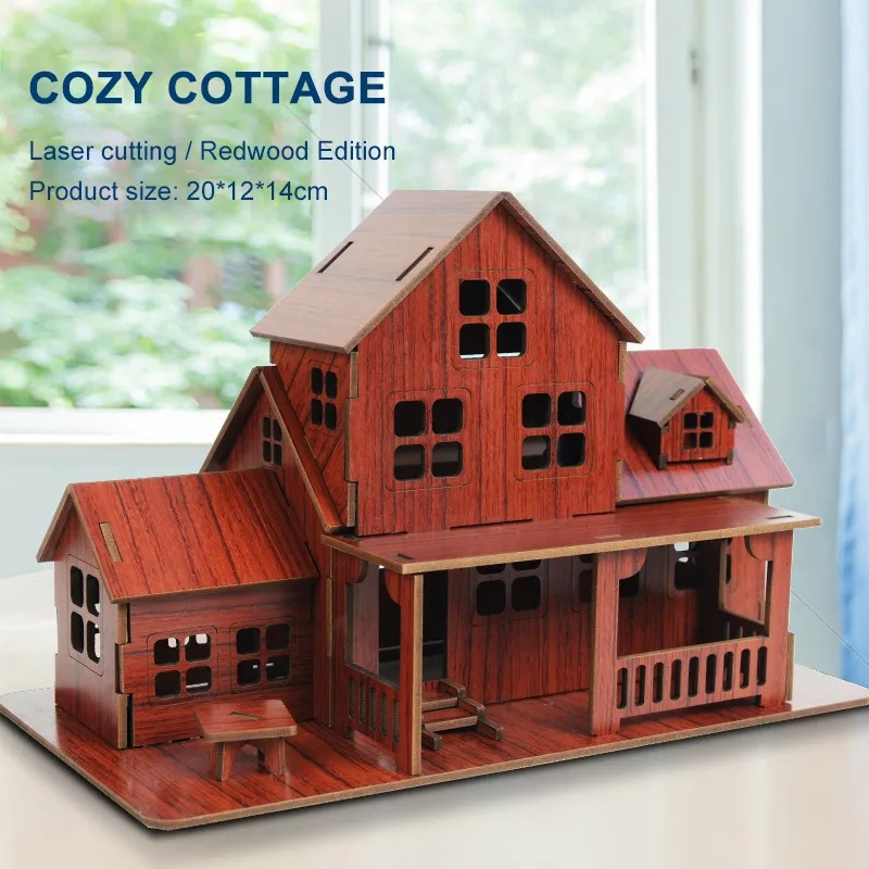 3D Printing Bambu - Permainan Model Puzzle Kayu 3D Rumah