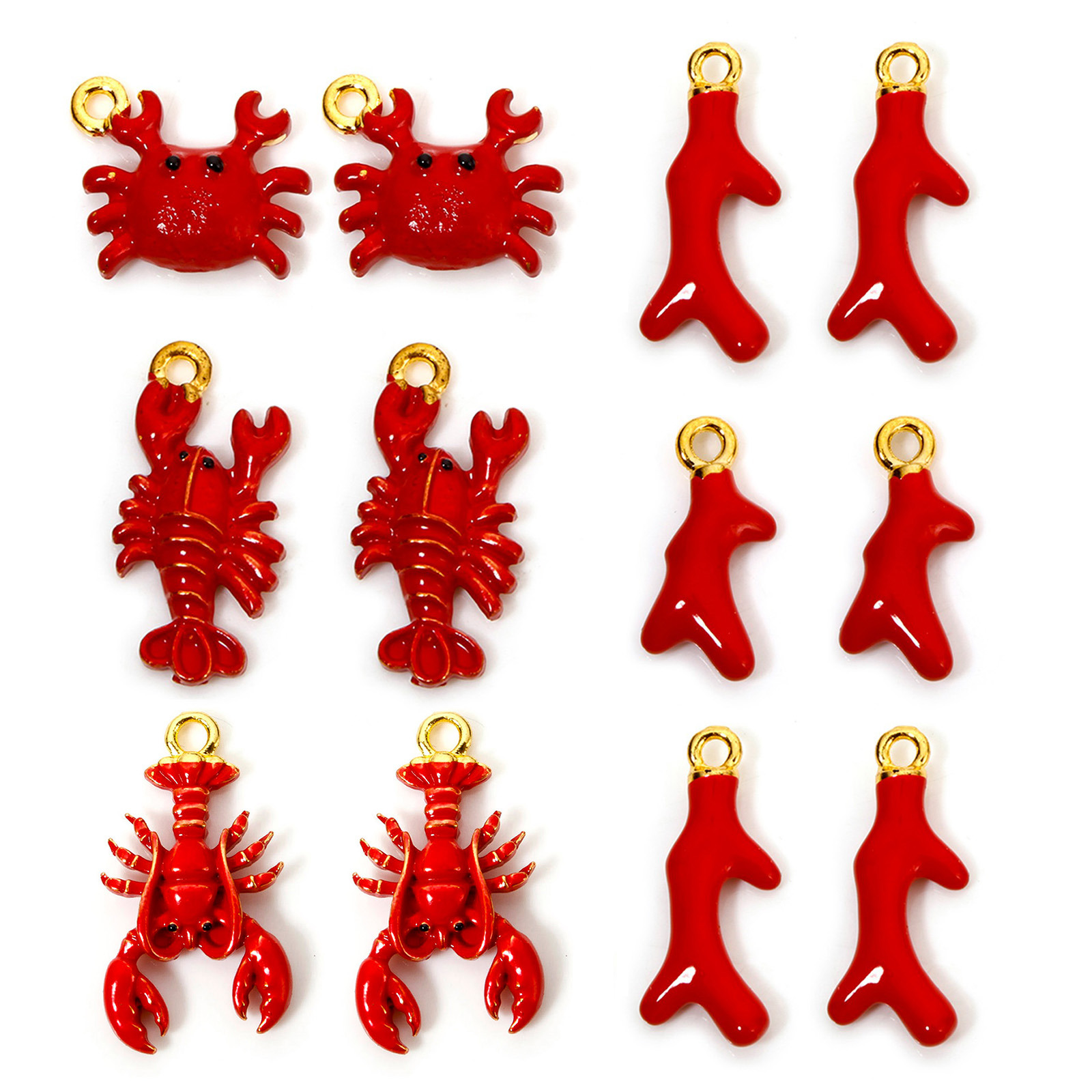 3D Printing Jewellery - 10 buah liontin karang Lobster kepiting