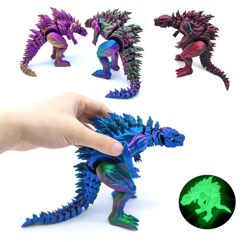 3D Printing Joint - Mainan Mini Figur Aksi Dinosaurus Otot