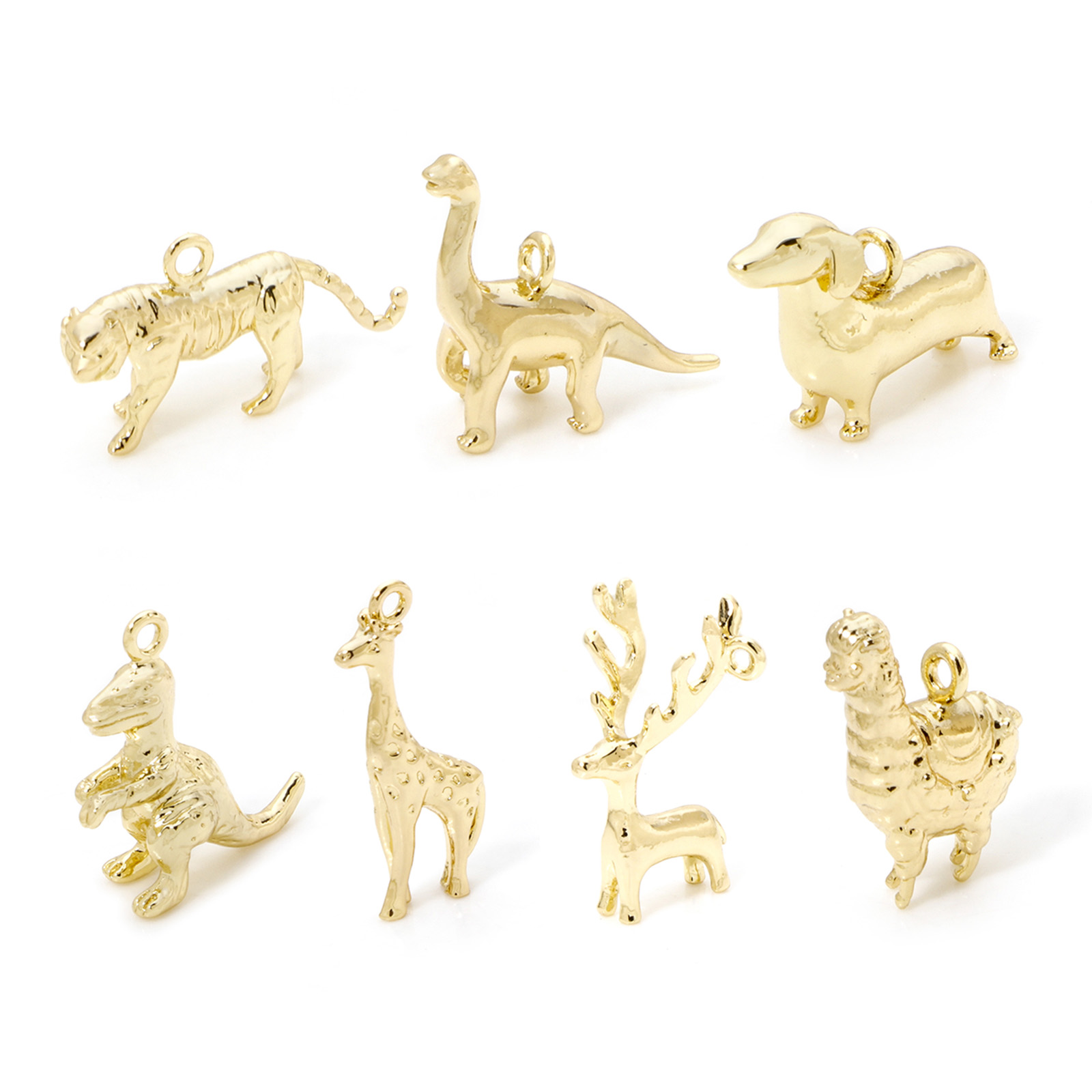 3D Printing Jewellery - 2 buah jimat hewan kuningan 18k
