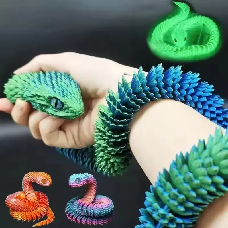3D Printing Joint - Patung Mainan Fidget Sendi Bergerak Ular