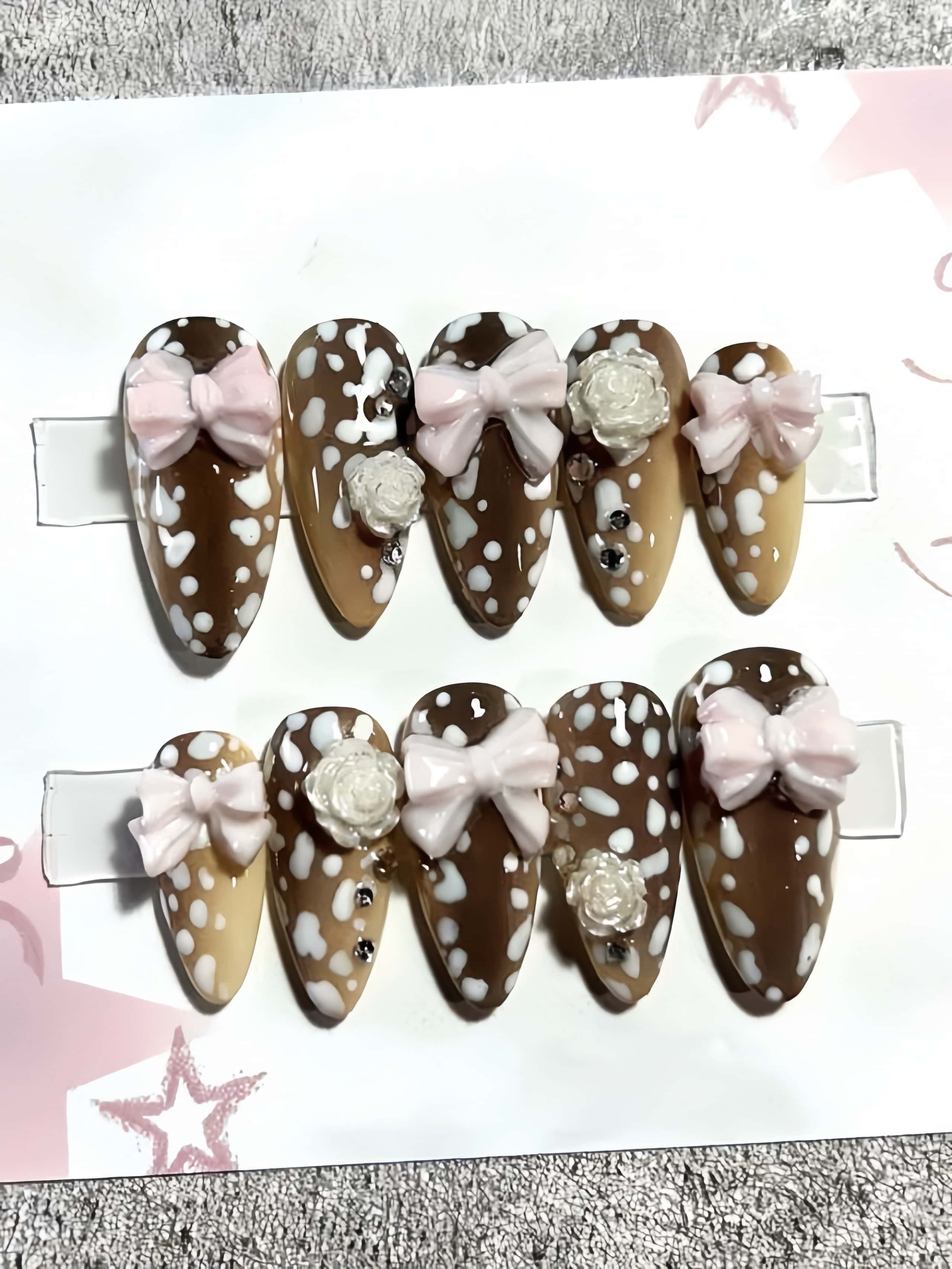 3D Printing Files - 10 buah kuku palsu berbentuk almond