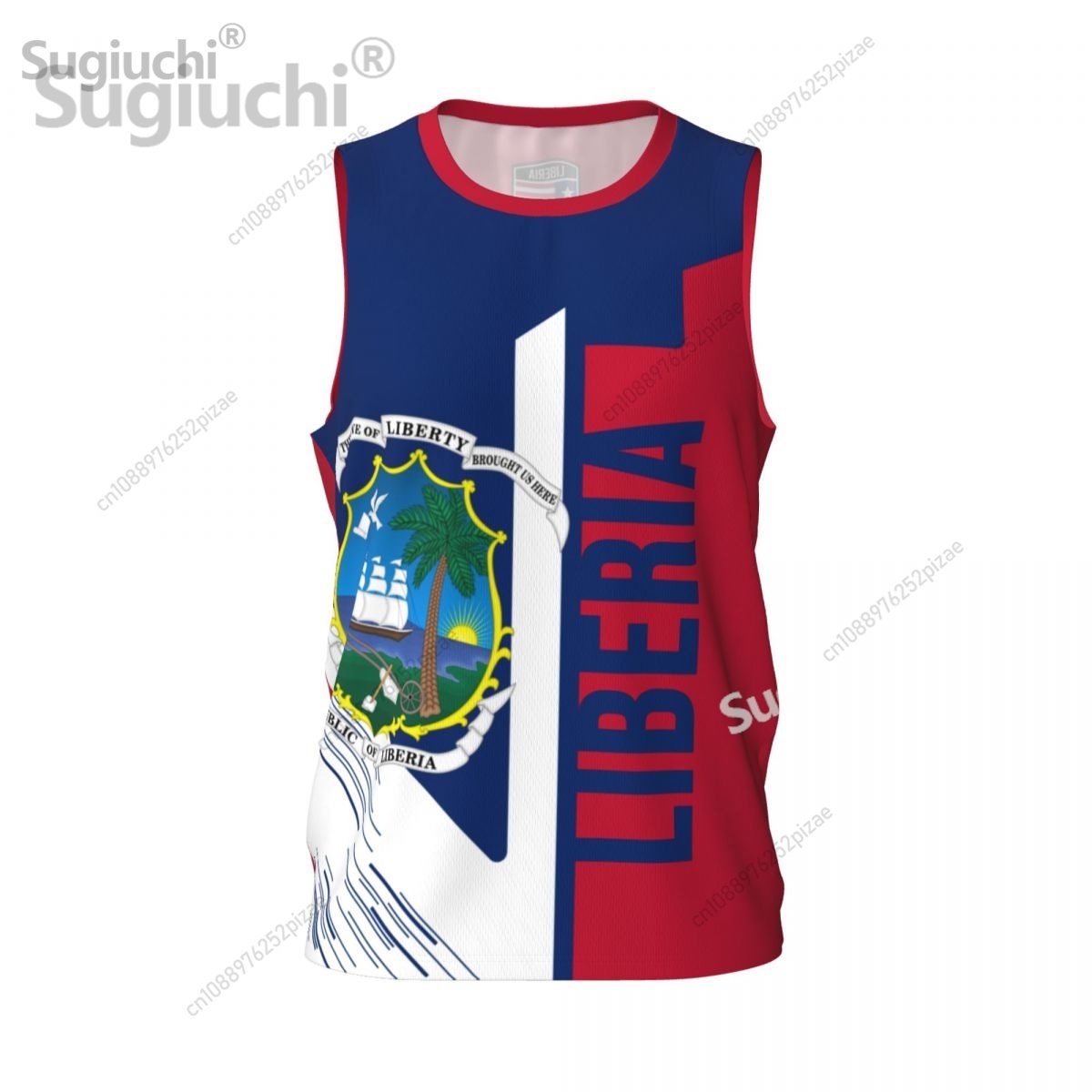 3D Printing Name - Kaos Olahraga Bendera Liberia 3D Nomor