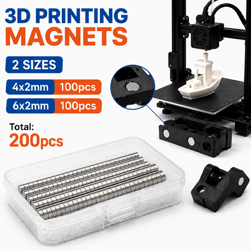 3D Printing Bambu - 200pcs/box Kit Magnet Cetak 3D Untuk