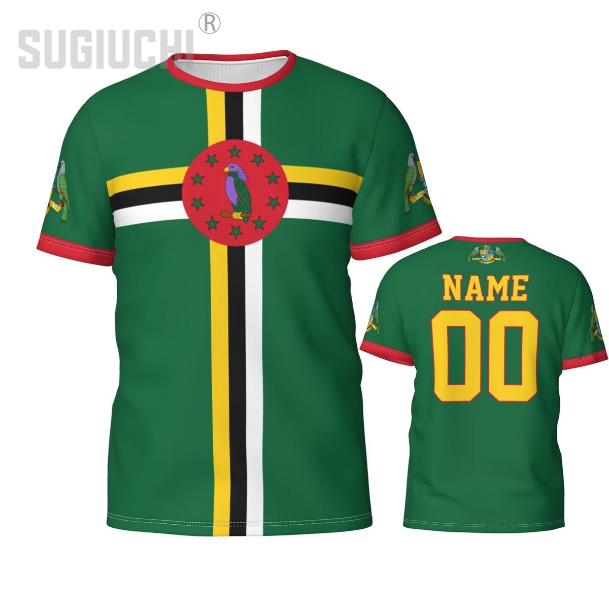 3D Printing Name - Kaos 3D Lambang Bendera Dominika dengan