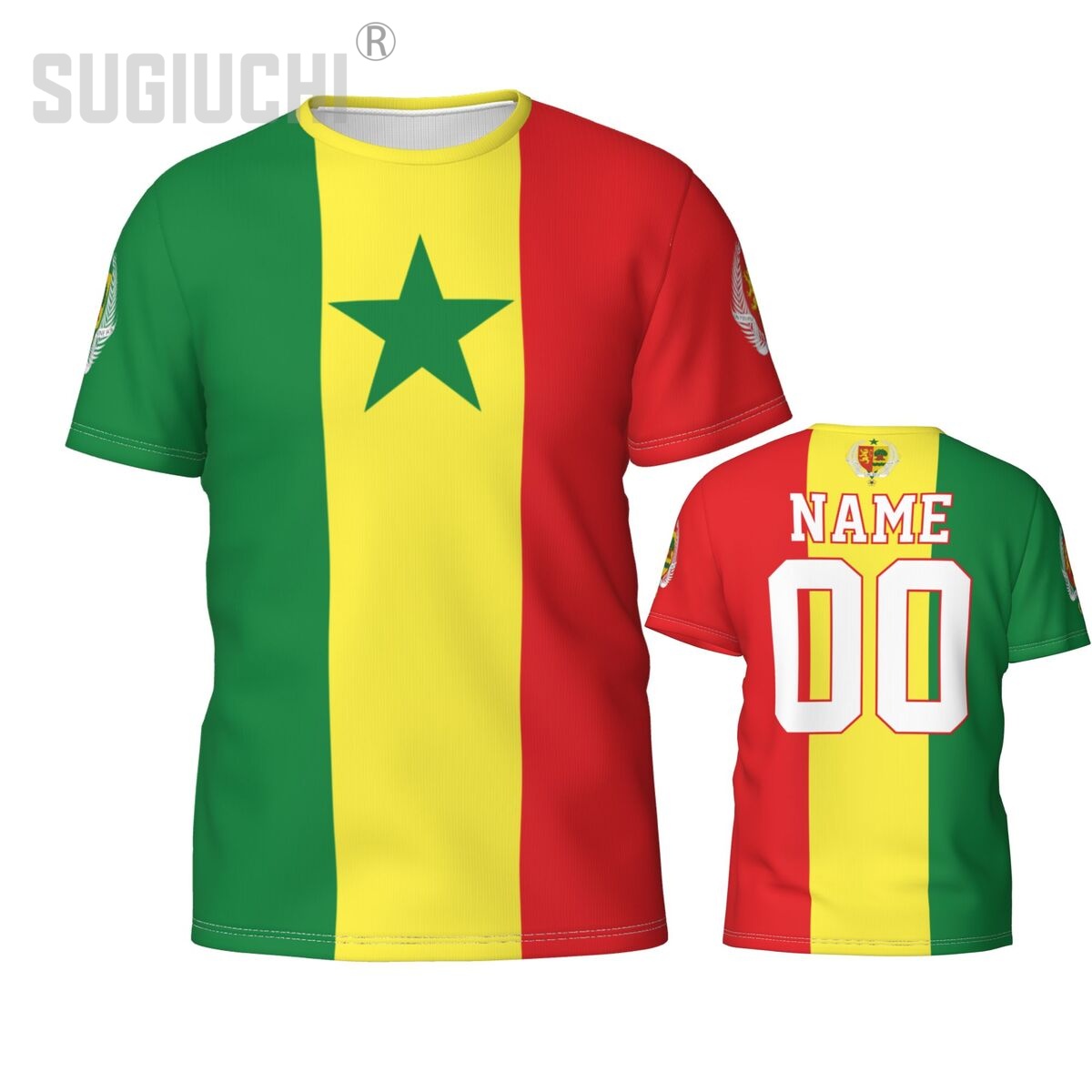 3D Printing Name - Kaos 3D Lambang Bendera Senegal Nomor