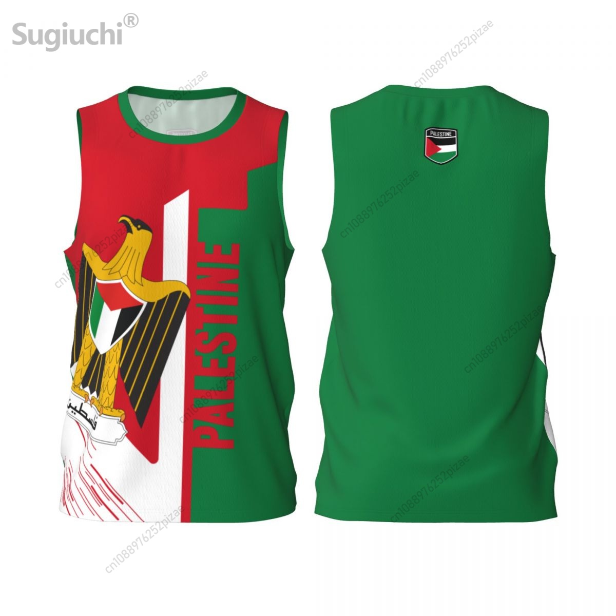Kaos Olahraga Bendera Palestin - 3D Printing Name ulasan dan harga