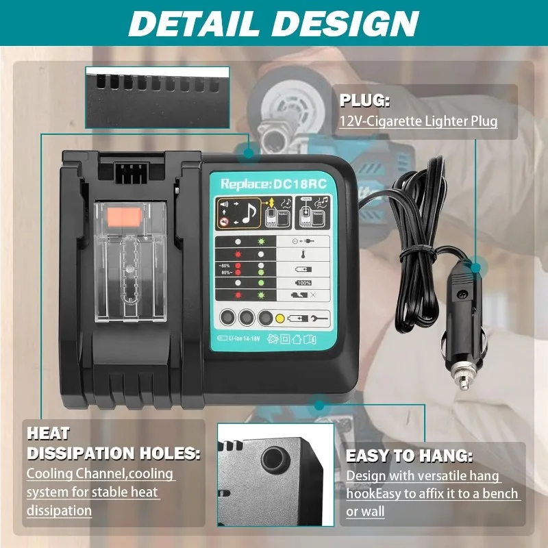 Pengisi Daya Mobil 3A Baterai  - Makita Drill Hp1640 ulasan dan harga