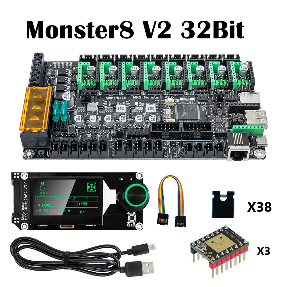 Makerbase MKS Monster8 V2 32Bi - Motherboard 3D Printer ulasan dan harga