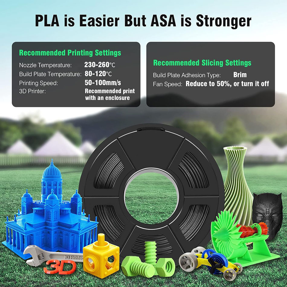 Filamen 3D JAYO ASA 1.75mm 5 G - Asa Filament Outdoor ulasan dan harga