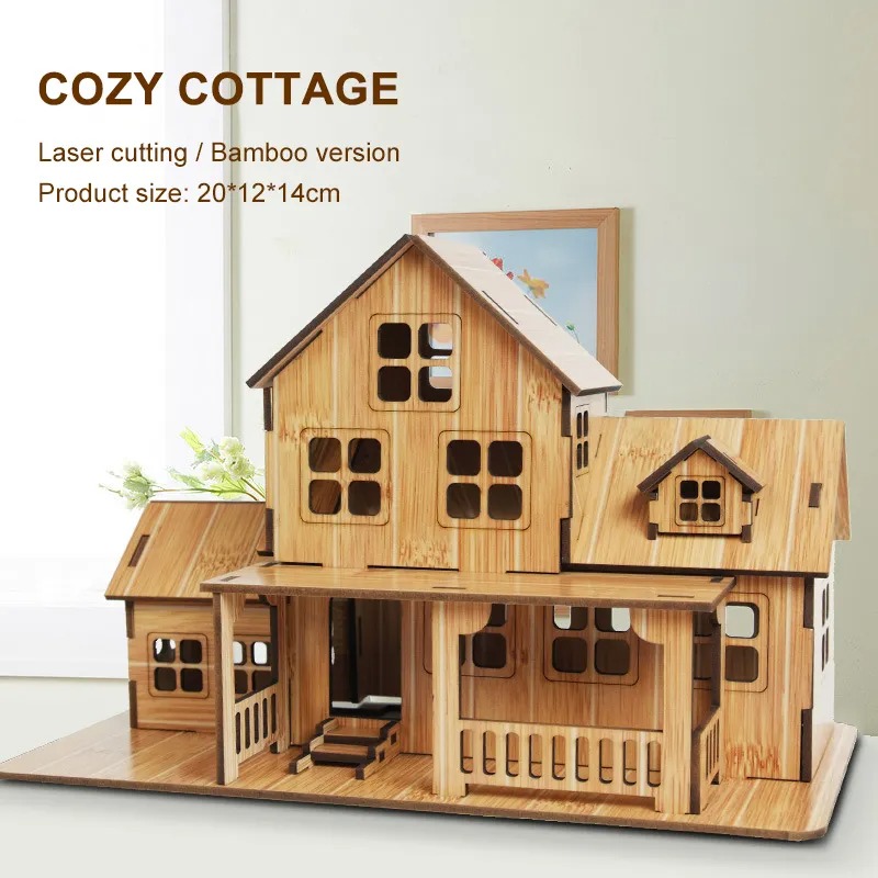 Permainan Model Puzzle Kayu 3D - 3D Printing Bambu ulasan dan harga