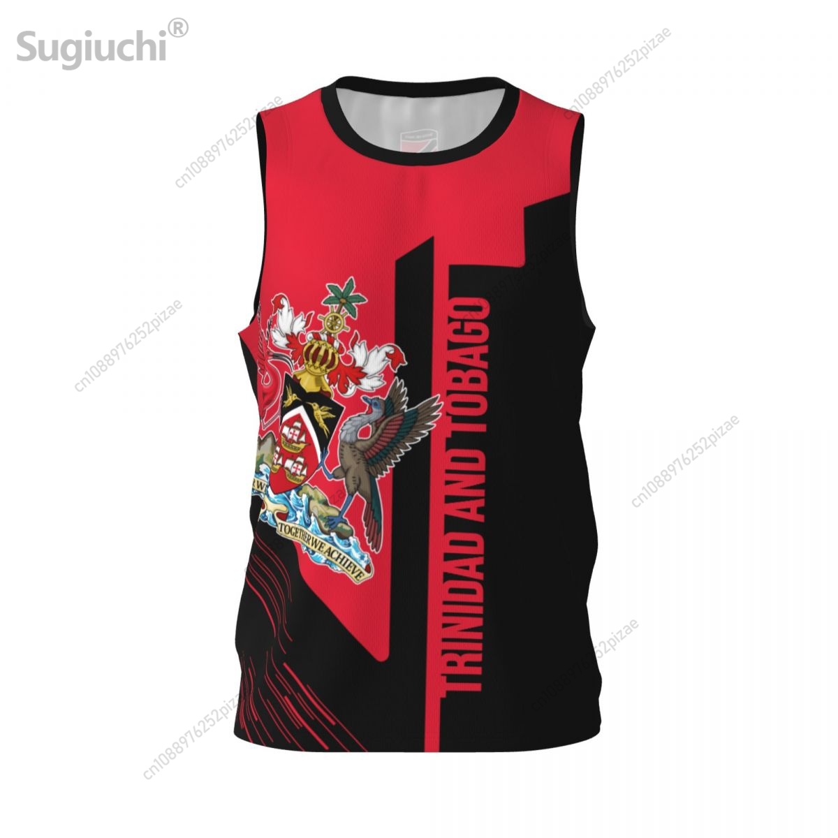 Kaos Olahraga Bendera 3D Trini - 3D Printing Name ulasan dan harga