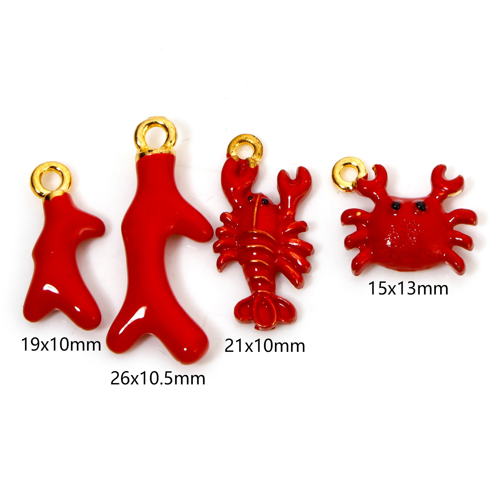10 buah liontin karang Lobster - 3D Printing Jewellery ulasan dan harga