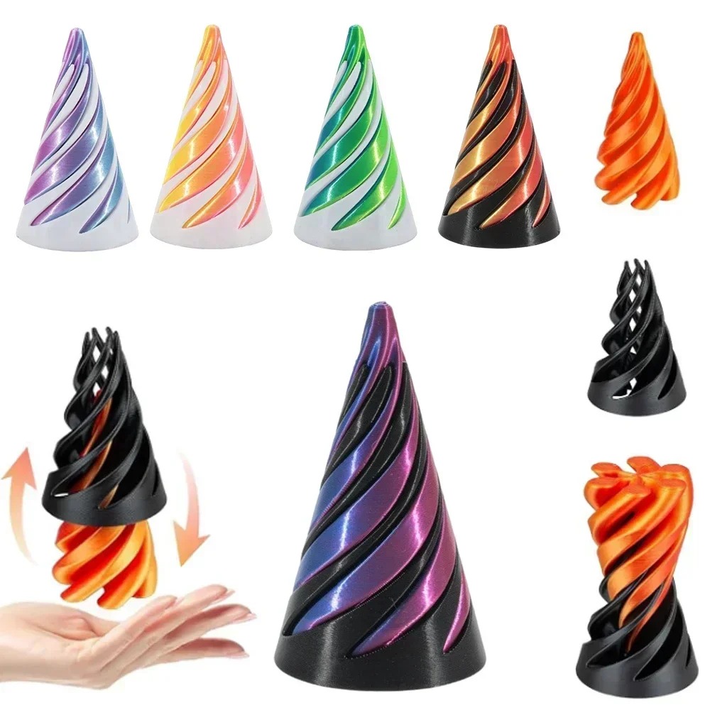 Mainan Kerucut Spiral Cetak 3D - 3D Printing Objects ulasan dan harga
