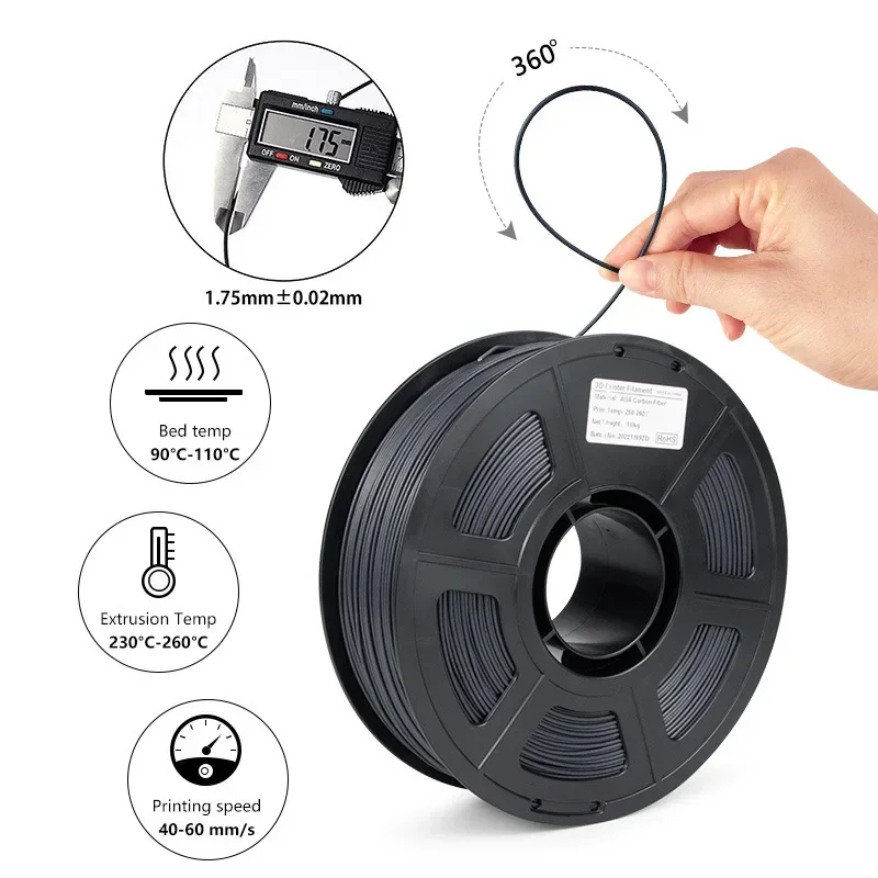 Filamen Serat Karbon ASA 1.75m - Asa Filament Outdoor ulasan dan harga